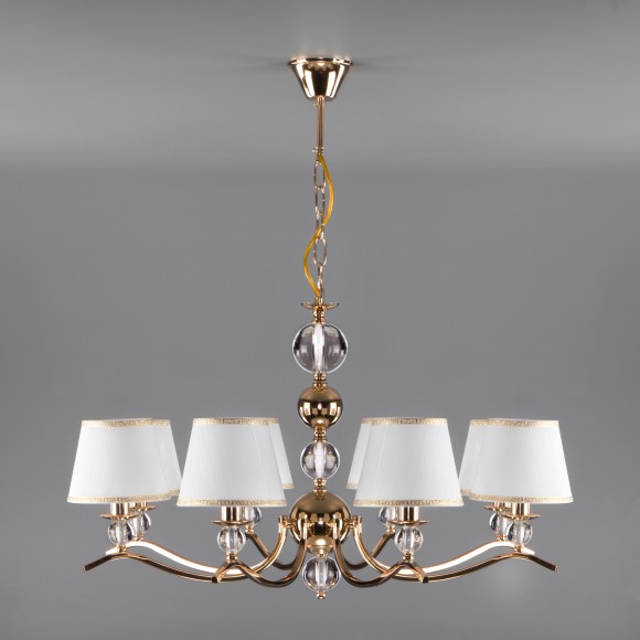 Классическая люстра с абажурами 60097/8 золото Классическая люстра с абажурами 60097/8 золото