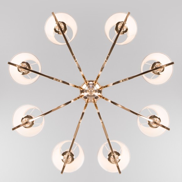 Классическая люстра с абажурами 60097/8 золото Классическая люстра с абажурами 60097/8 золото