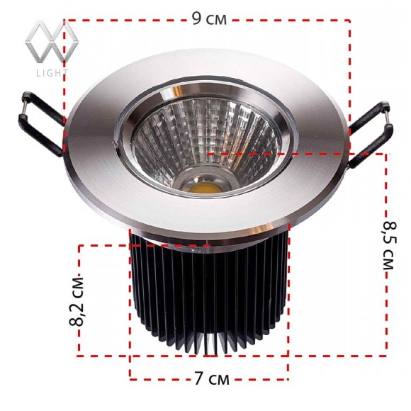 Встраиваемый светильник MW-Light Круз 637013901 Встраиваемый светильник MW-Light Круз 637013901