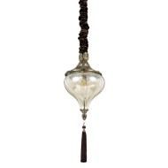 Светильник подвесной Ideal Lux Harem SP1 D16.5 макс.60Вт Е27 Античная латунь/Янтарный Металл 115979