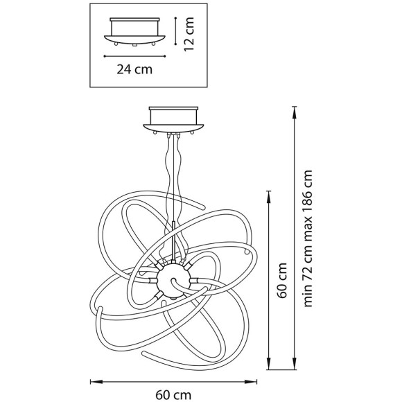 Люстра подвесная Lightstar Ciclone 748152 Люстра подвесная Lightstar Ciclone 748152