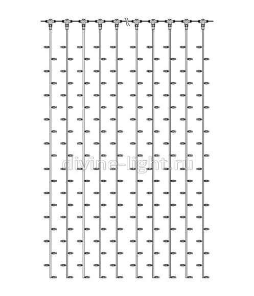 Светодиодный занавес Laitcom PCL601-10-2W