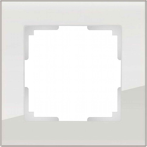 Рамка на 1 пост (дымчатый,стекло) Werkel WL01-Frame-01