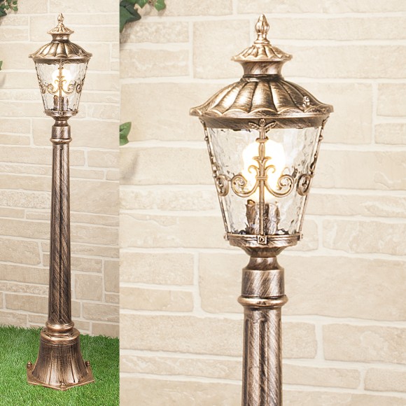 Diadema F черное золото уличный светильник на столбе IP44 GLYF-8046F Elektrostandard Diadema F черное золото уличный светильник на столбе IP44 GLYF-8046F Elektrostandard