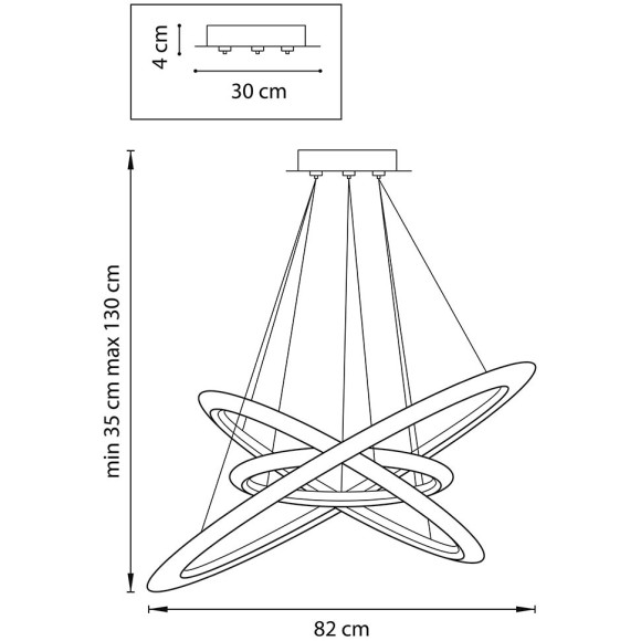 Люстра подвесная Lightstar Saturno 748144
