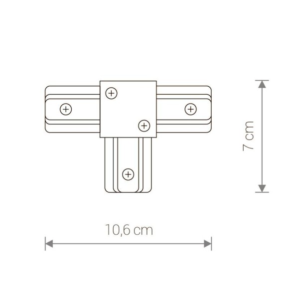 Коннектор T-образный Nowodvorski Profile 9186 Коннектор T-образный Nowodvorski Profile 9186