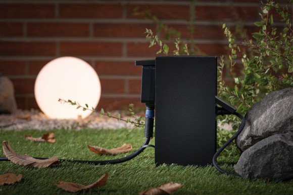 Уличная розетка-колонка Paulmann Rio IP44 230В Антрацит Сталь нержавеющая Квадратная 4 разъёма 94313