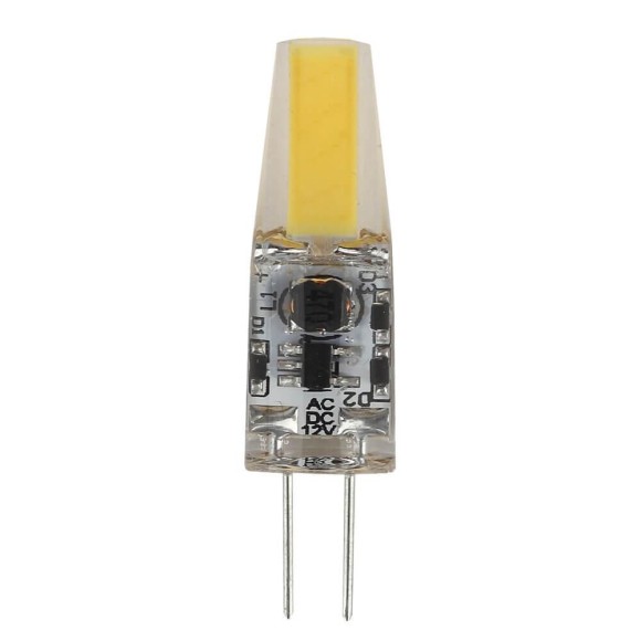 Лампа светодиодная ЭРА G4 1,5W 2700K прозрачная LED JC-1,5W-12V-COB-827-G4