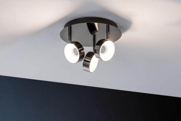 Светильник потолочный Paulmann D240 3x6Вт 3x540Лм 3000К LED 230В Черный хром 3х ступ. димм 66730 Светильник потолочный Paulmann D240 3x6Вт 3x540Лм 3000К LED 230В Черный хром 3х ступ. димм 66730