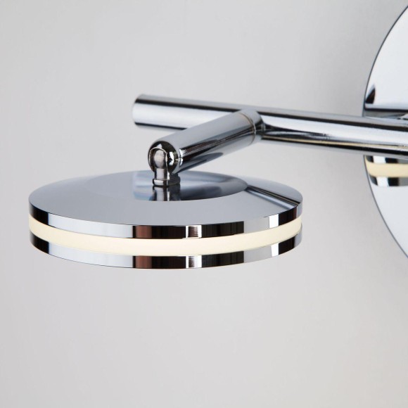 Светодиодный настенный светильник с поворотными плафонами 20002/2 хром