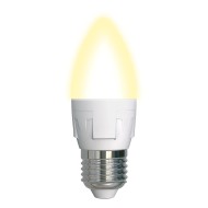 Лампа светодиодная диммируемая (UL-00004297) Uniel E27 7W 3000K матовая LED-C37 7W/3000K/E27/FR/DIM PLP01WH Лампа светодиодная диммируемая (UL-00004297) Uniel E27 7W 3000K матовая LED-C37 7W/3000K/E27/FR/DIM PLP01WH
