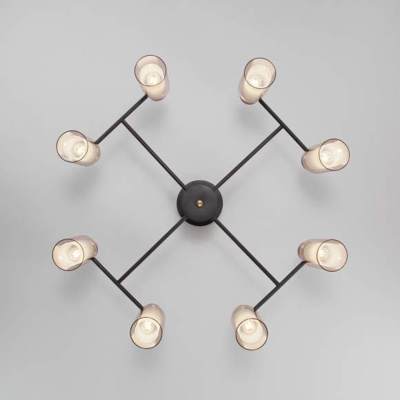 Потолочная люстра со стеклянными плафонами 70115/8 черный Потолочная люстра со стеклянными плафонами 70115/8 черный