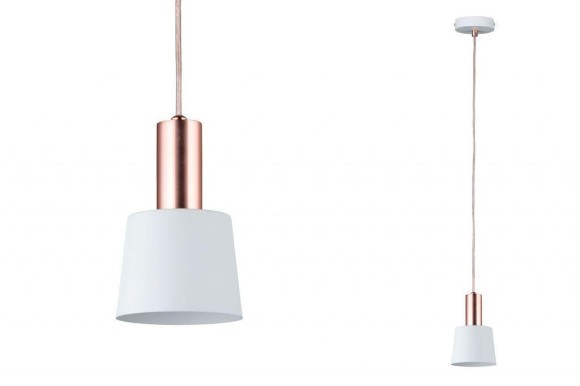 Подвесной светильник Paulmann Neordic Haldar макс.20Вт E14 230В Белый/Медь Металл Без ламп 79656
