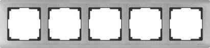 Рамка на 5 постов (глянцевый никель) Werkel WL02-Frame-05