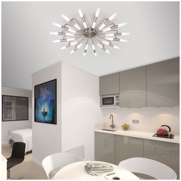 Потолочная люстра Умный дом Bogate's Bastone 348 никель