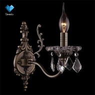 Бра с хрусталем 3281/1 античная бронза / прозрачный хрусталь Бра с хрусталем 3281/1 античная бронза / прозрачный хрусталь