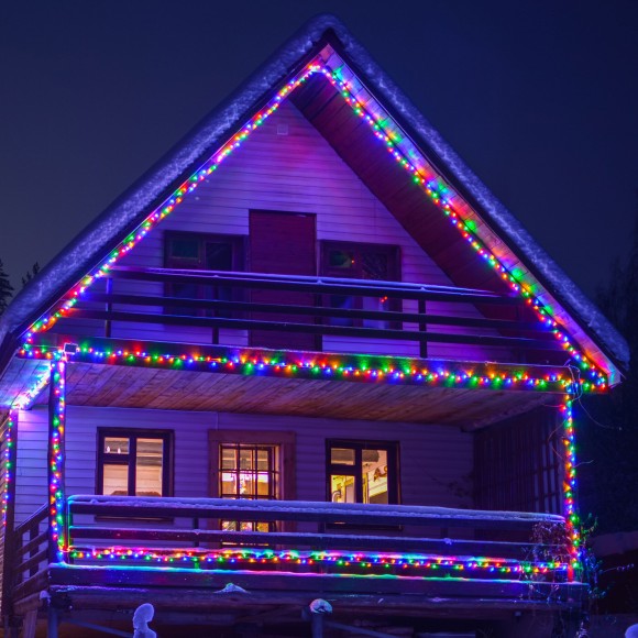 Гирлянда нить мульти с эффектом мерцания 10м IP65 400-101 мульти с эффектом мерцания