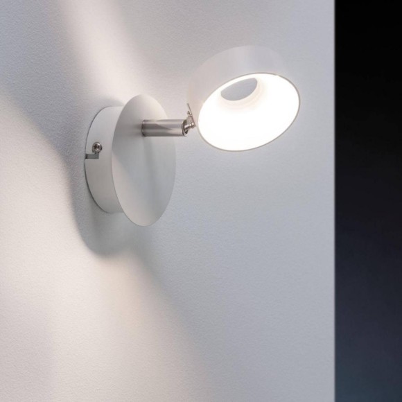 66732 Spotlight Funnel 1x6W Weiß matt/Chrom