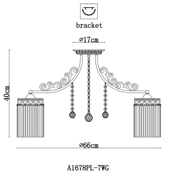 Люстра Torrente a1678pl-7wg Arte Lamp
