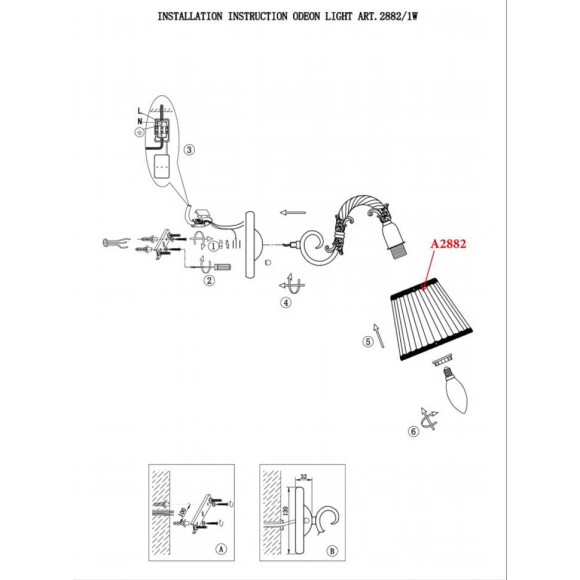 Бра Navis 2882/1W Odeon Light