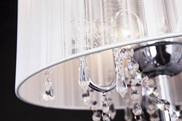 Торшер с абажуром 2045/3F хром/белый Торшер с абажуром 2045/3F хром/белый