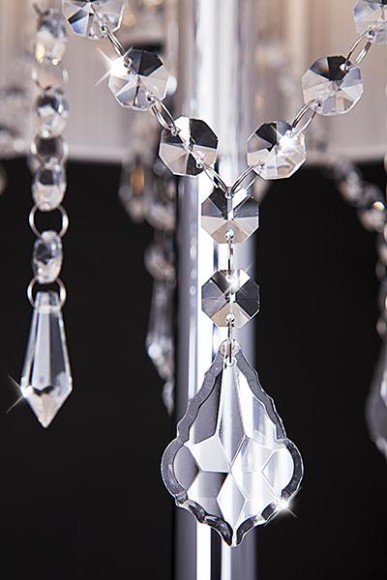 Торшер с абажуром 2045/3F хром/белый Торшер с абажуром 2045/3F хром/белый