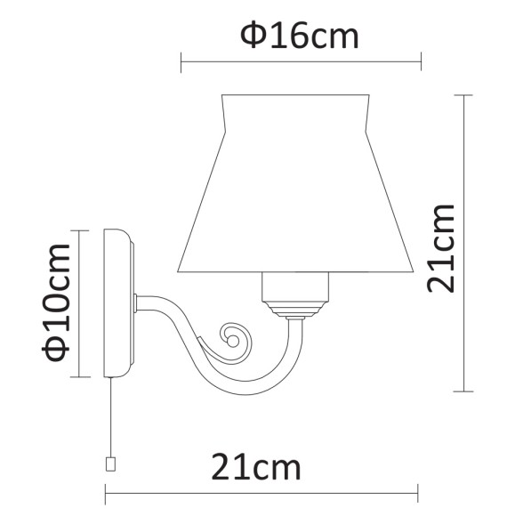 Бра Margherita a7021ap-1wh Arte Lamp Бра Margherita a7021ap-1wh Arte Lamp
