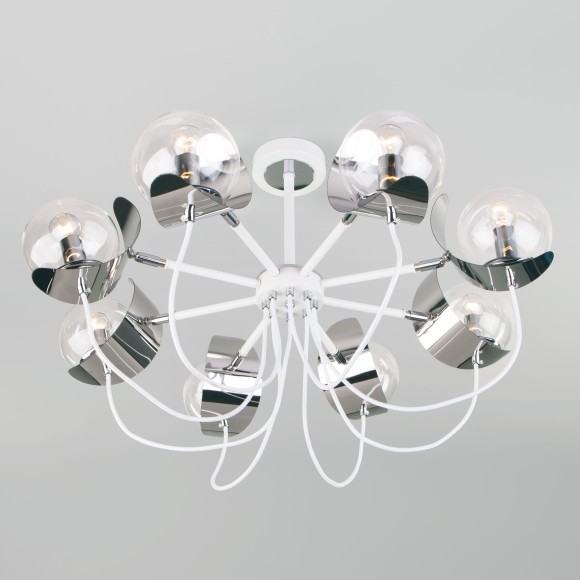 Люстра в стиле лофт с поворотными рожками 70110/8 белый Люстра в стиле лофт с поворотными рожками 70110/8 белый