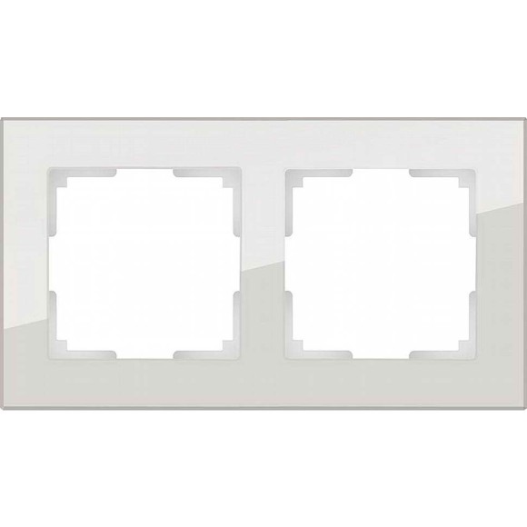 Рамка на 2 поста (дымчатый,стекло) Werkel WL01-Frame-02