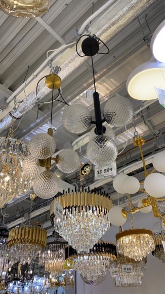 Люстра подвесная черная 375-4G9-BkCl