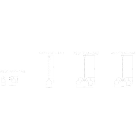 Люстра Margo a9317lm-3ab Arte Lamp Люстра Margo a9317lm-3ab Arte Lamp