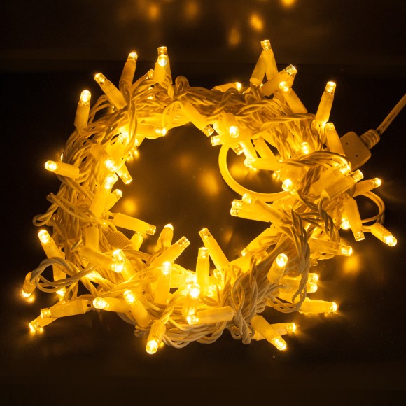 Гирлянда нить теплый белый 10м IP65 400-101 теплый белый