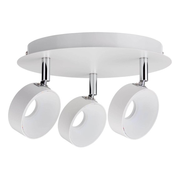 66734 Spotlight Funnel 3x6W Weiß matt /Chrom