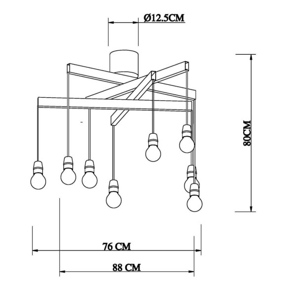 Потолочная люстра Vele Luce Avvenente VL1332L08 Потолочная люстра Vele Luce Avvenente VL1332L08