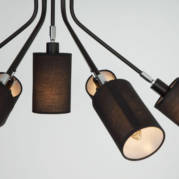 Люстра в стиле лофт с поворотными рожками 70072/7 черный Люстра в стиле лофт с поворотными рожками 70072/7 черный