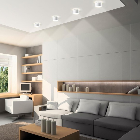 358355 OVER NT20 053 белый Светильник накладной IP20 LED 18W вниз/6W вверх 85-265V 4000K ORO