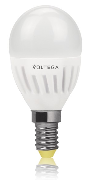 Лампа светодиодная 5721 Шар Е14 2800К 6.5W VG1-G2E14warm6W-C Voltega