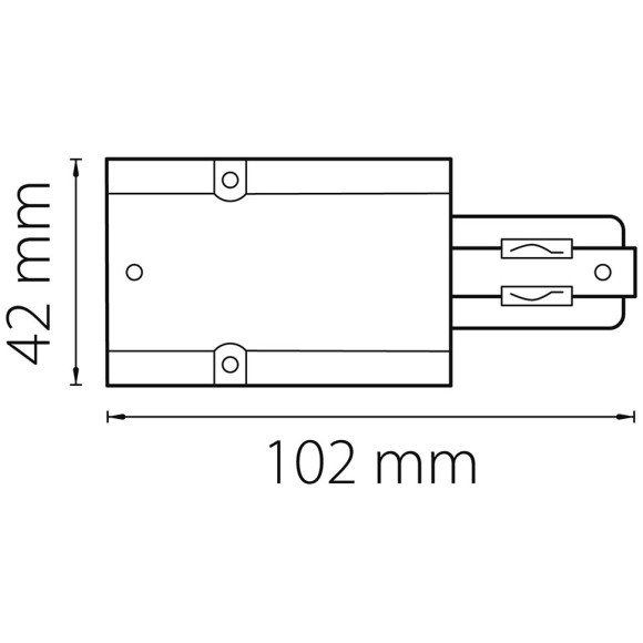 Питание боковое трек 3-фазы Lightstar Barra 504117