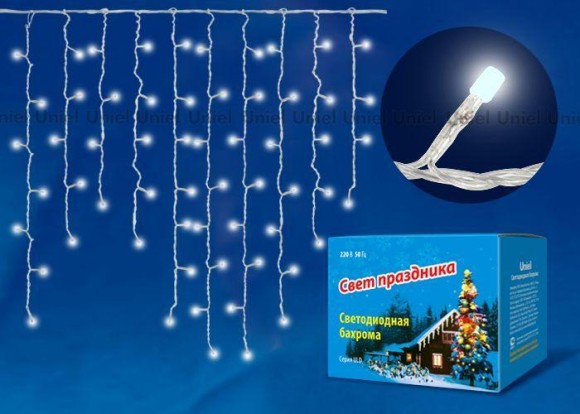Бахрома светодиодная 300см теплый белый (UL-00003678) Uniel ULD-B3010-200/DTA WarmWhite IP20