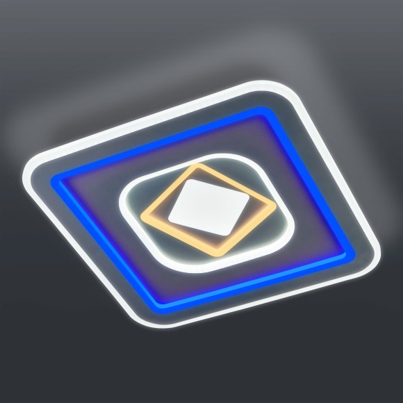 Потолочный светодиодный светильник с цветной подсветкой 90215/1 белый