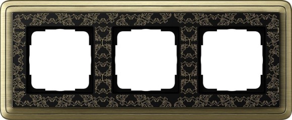 Рамка 3-постовая Gira ClassiX Art бронза/черный 0213662