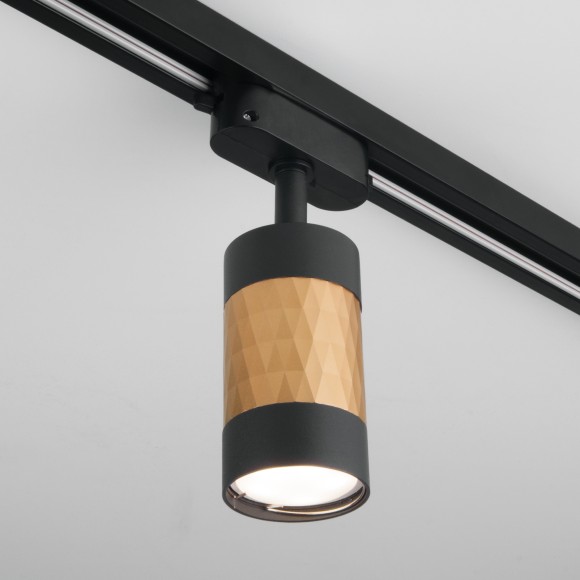 Трековый светильник для однофазного шинопровода Mizar GU10 Черный/золото MRL 1007 Elektrostandard