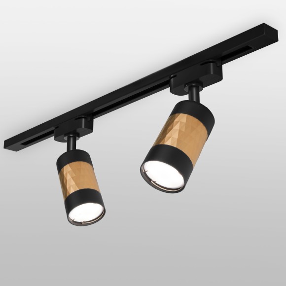 Трековый светильник для однофазного шинопровода Mizar GU10 Черный/золото MRL 1007 Elektrostandard