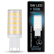 Лампа светодиодная G9 5W 4100К прозрачная 107309205 Лампа светодиодная G9 5W 4100К прозрачная 107309205