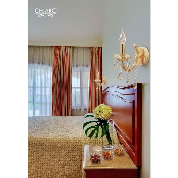 Бра с хрусталём Одетта Chiaro 405010101 Бра с хрусталём Одетта Chiaro 405010101