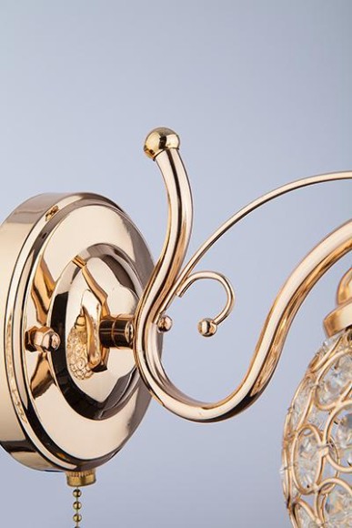 Бра со стеклянным плафоном 7777/1 золото