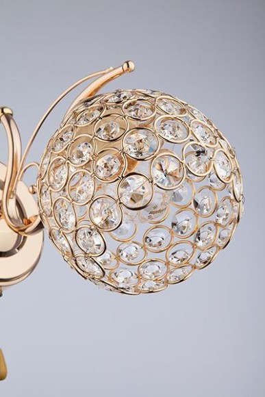 Бра со стеклянным плафоном 7777/1 золото