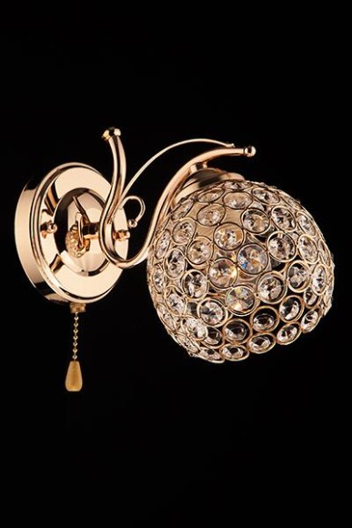 Бра со стеклянным плафоном 7777/1 золото