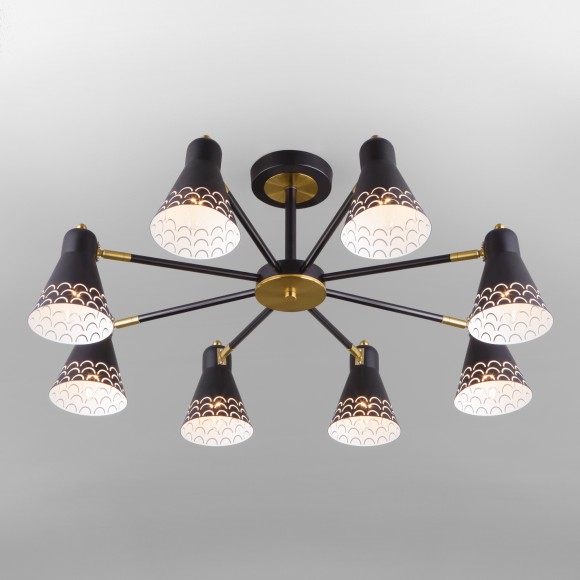 Потолочная люстра в стиле лофт 70100/8 черный Потолочная люстра в стиле лофт 70100/8 черный
