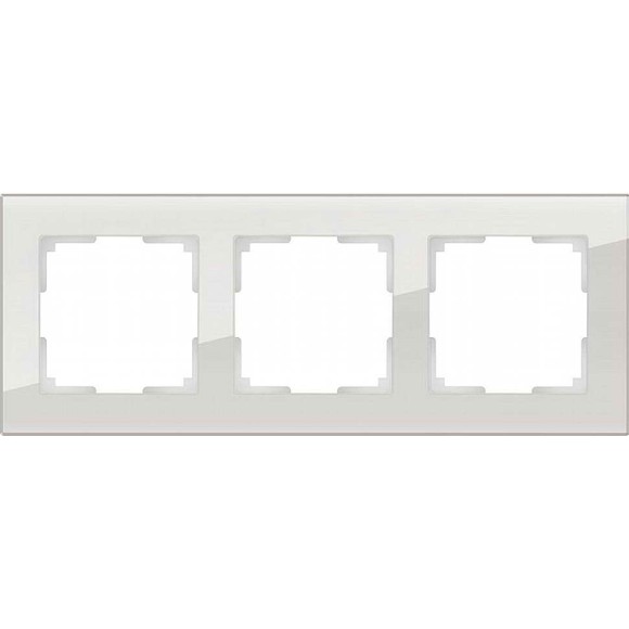 Рамка на 3 поста (дымчатый,стекло) Werkel WL01-Frame-03